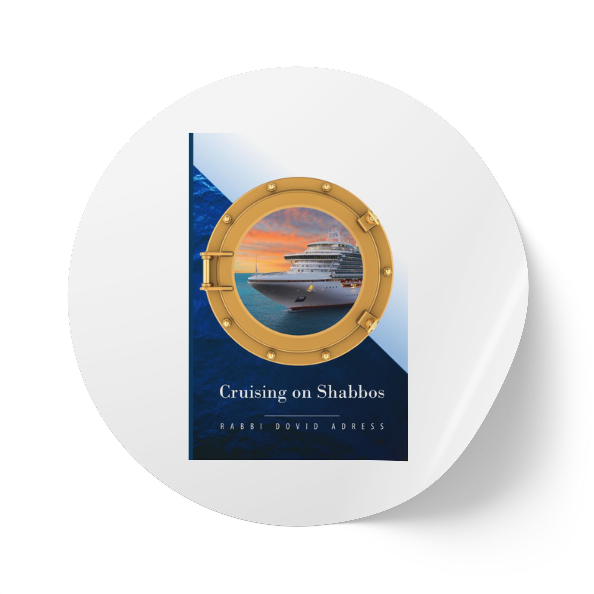 Nautical Porthole Round Sticker Roll — Cruise Logo Label Stickers - Image 21