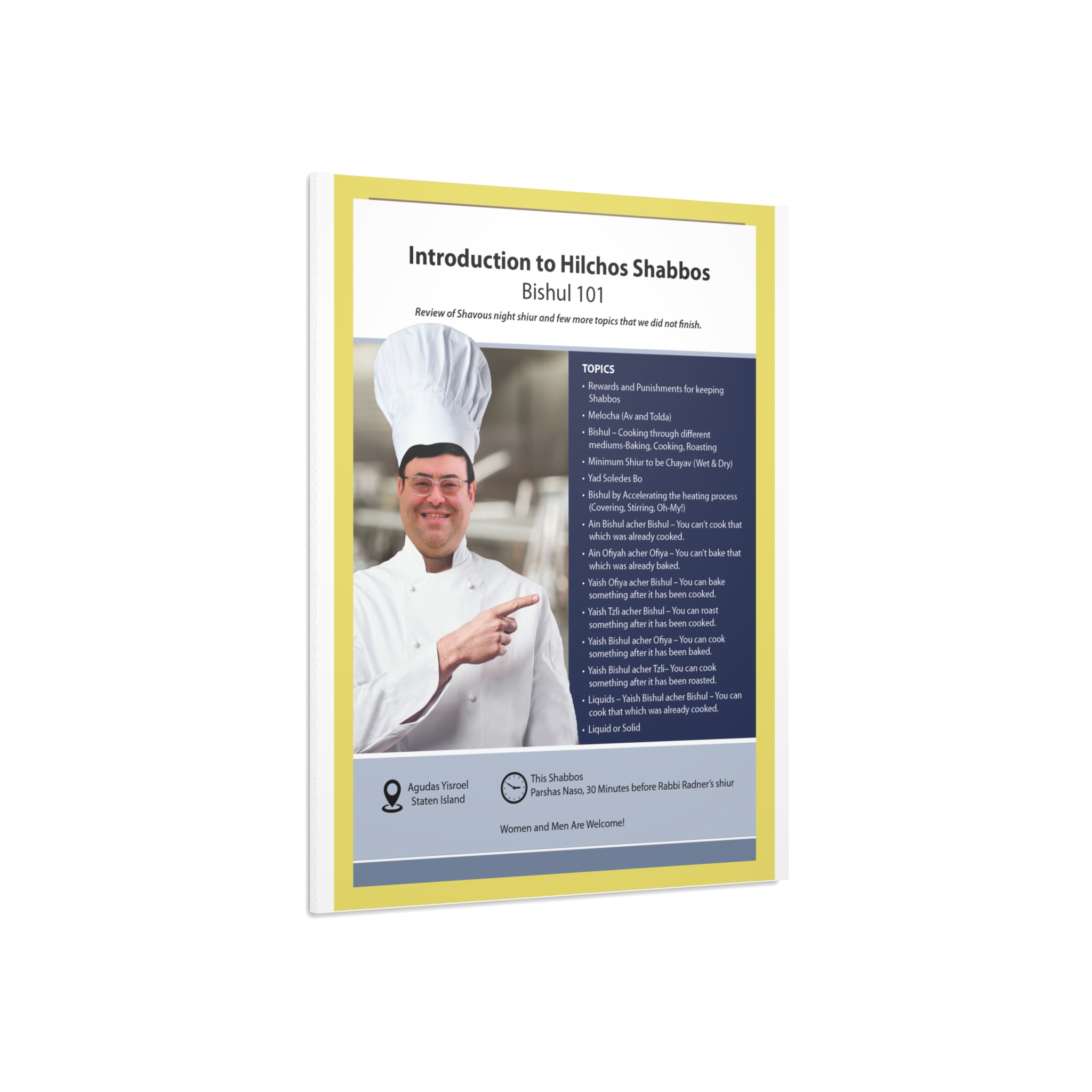 Introduction to Hilchos Shabbos Foam Board - Bishul 101 Poster - Image 6