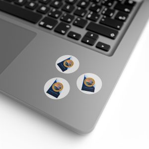 Nautical Porthole Round Sticker Roll — Cruise Logo Label Stickers