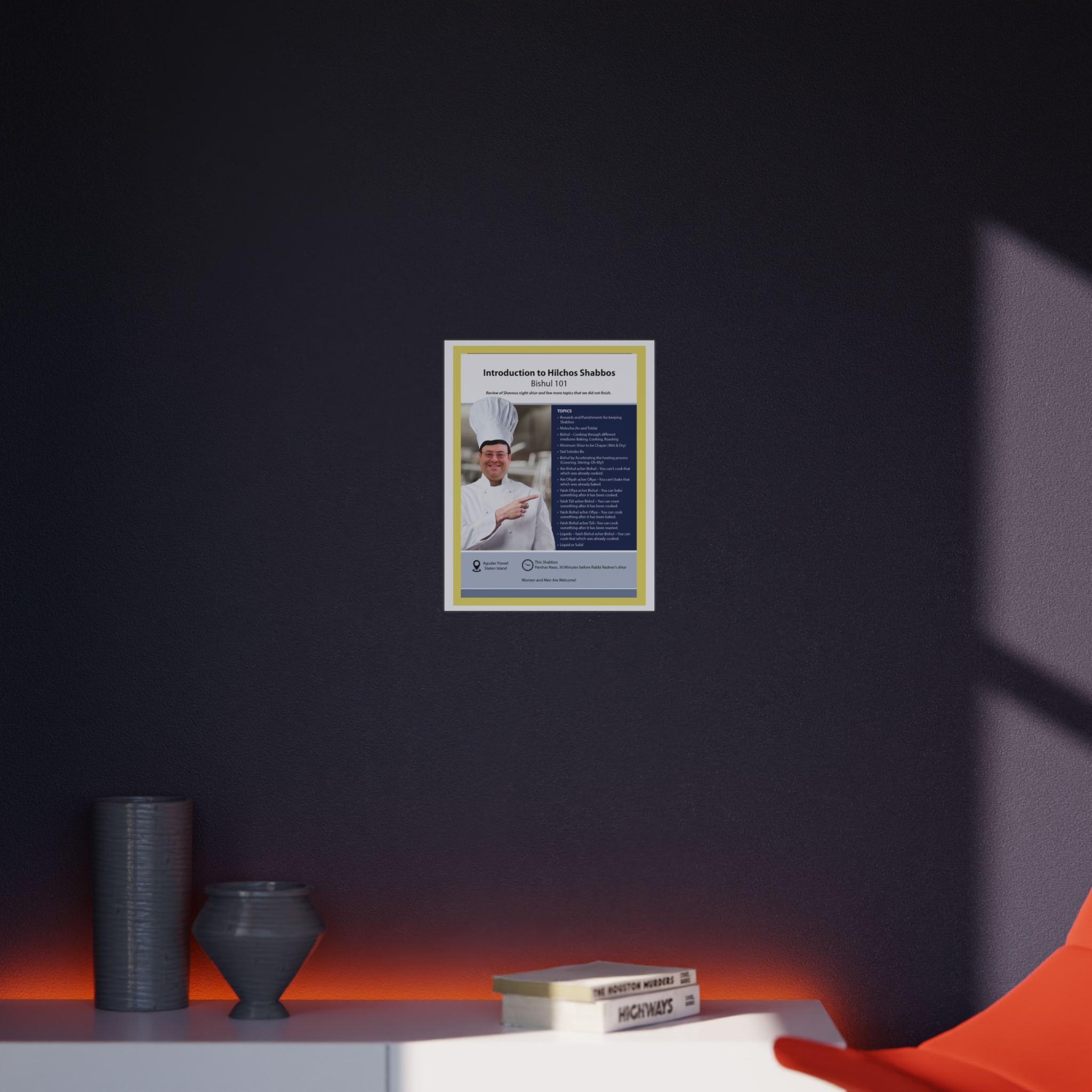 Introduction to Hilchos Shabbos Foam Board - Bishul 101 Poster - Image 12