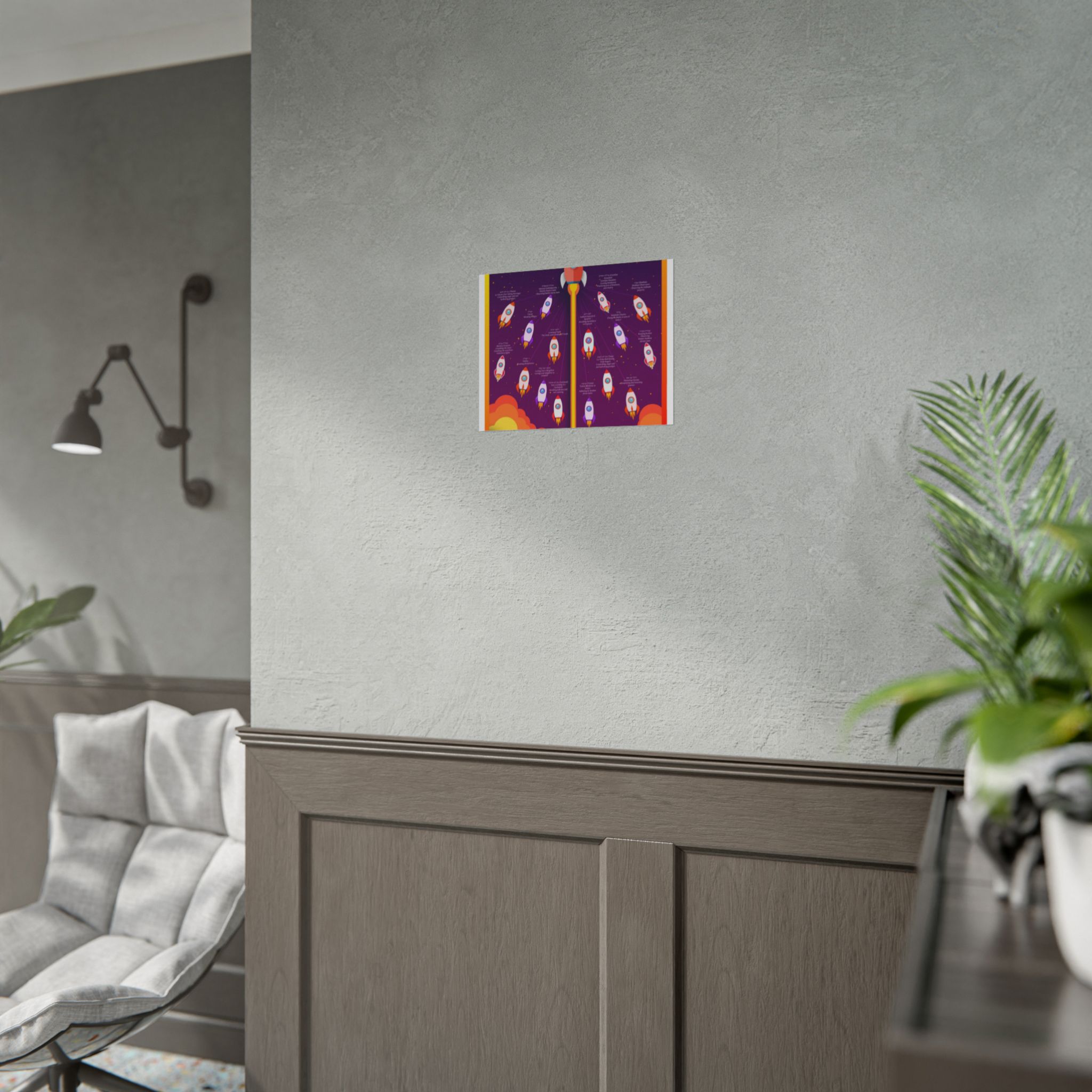 Space Rocket Poster — Colorful Kids’ Nursery Wall Art (Rolled Posters) - Image 10