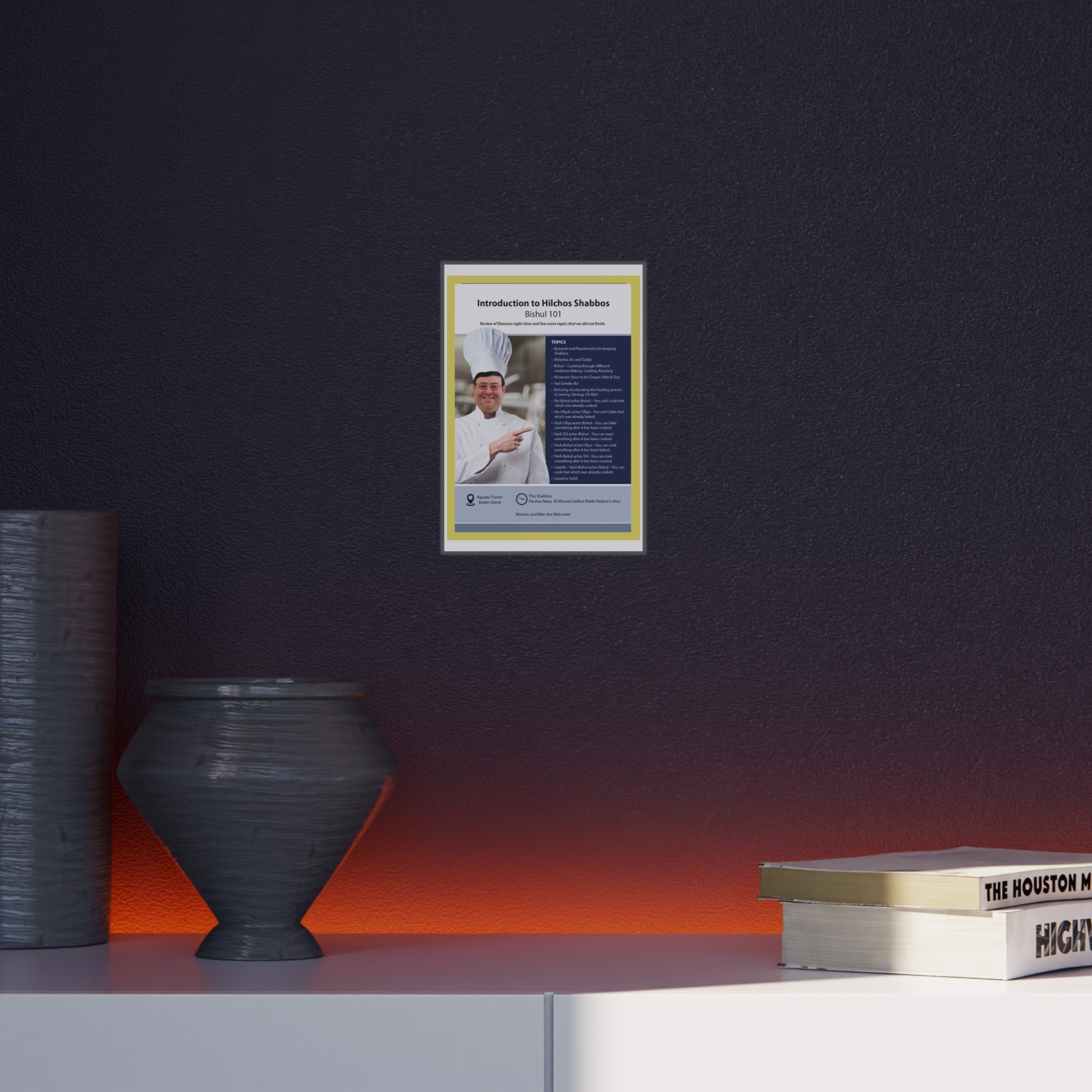 Introduction to Hilchos Shabbos Foam Board - Bishul 101 Poster - Image 4