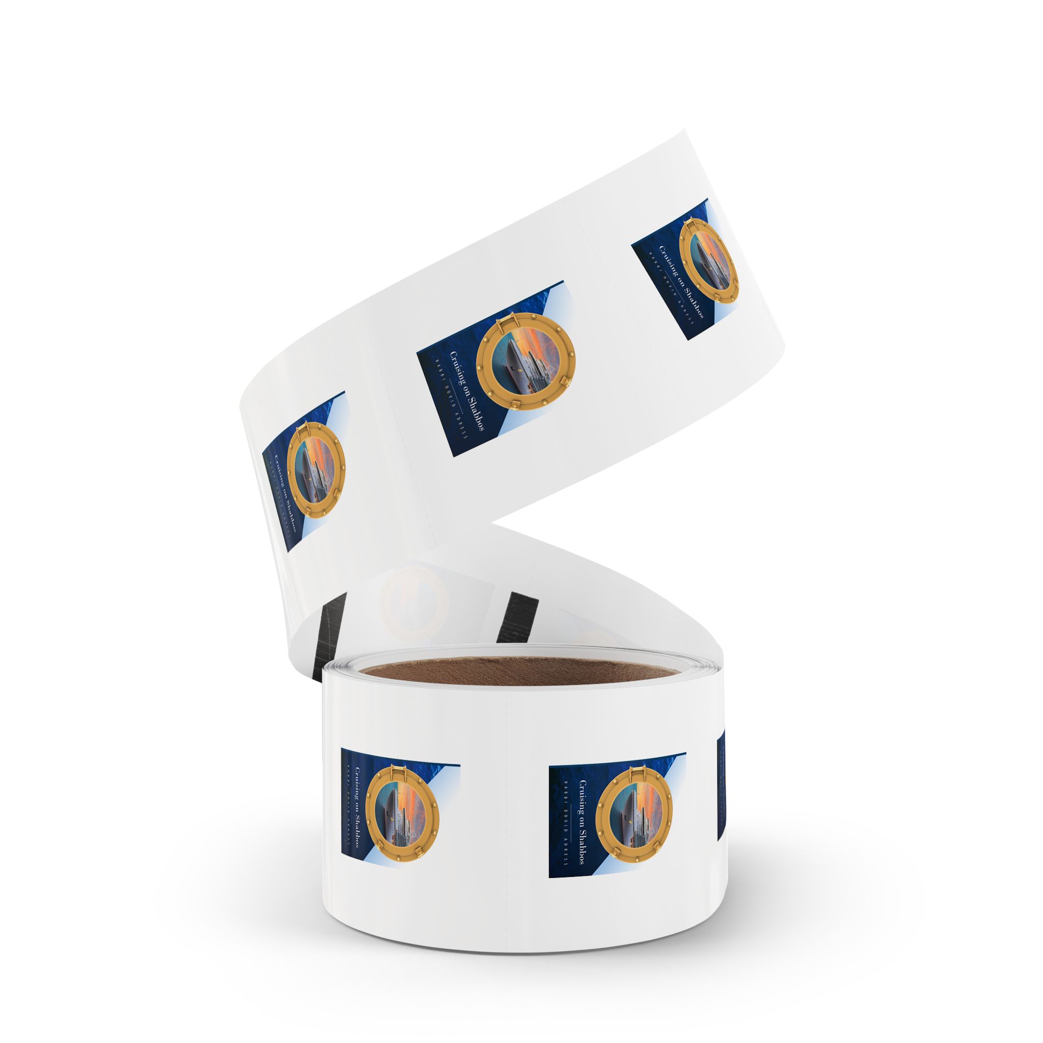 Nautical Porthole Round Sticker Roll — Cruise Logo Label Stickers - Image 15