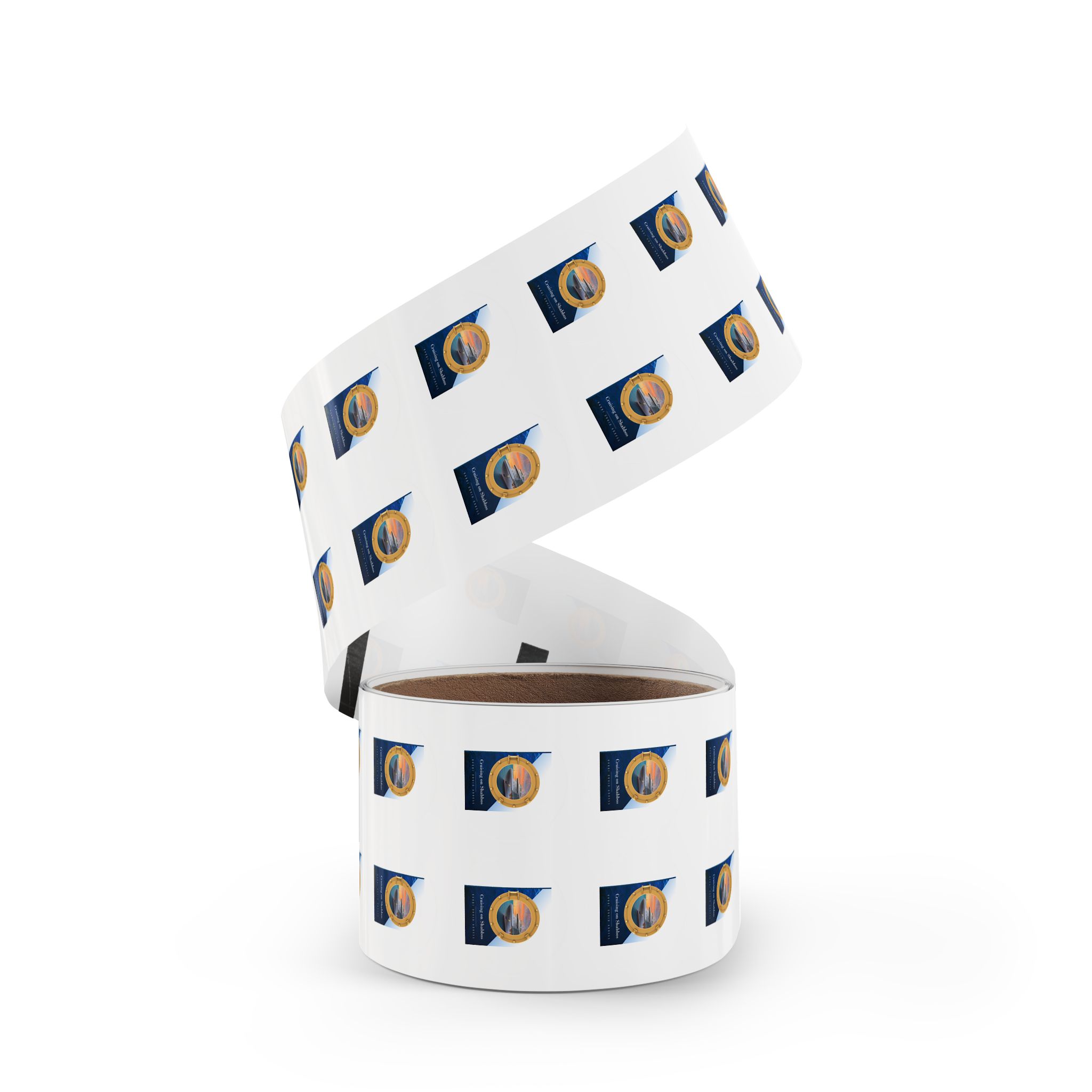 Nautical Porthole Round Sticker Roll — Cruise Logo Label Stickers - Image 4