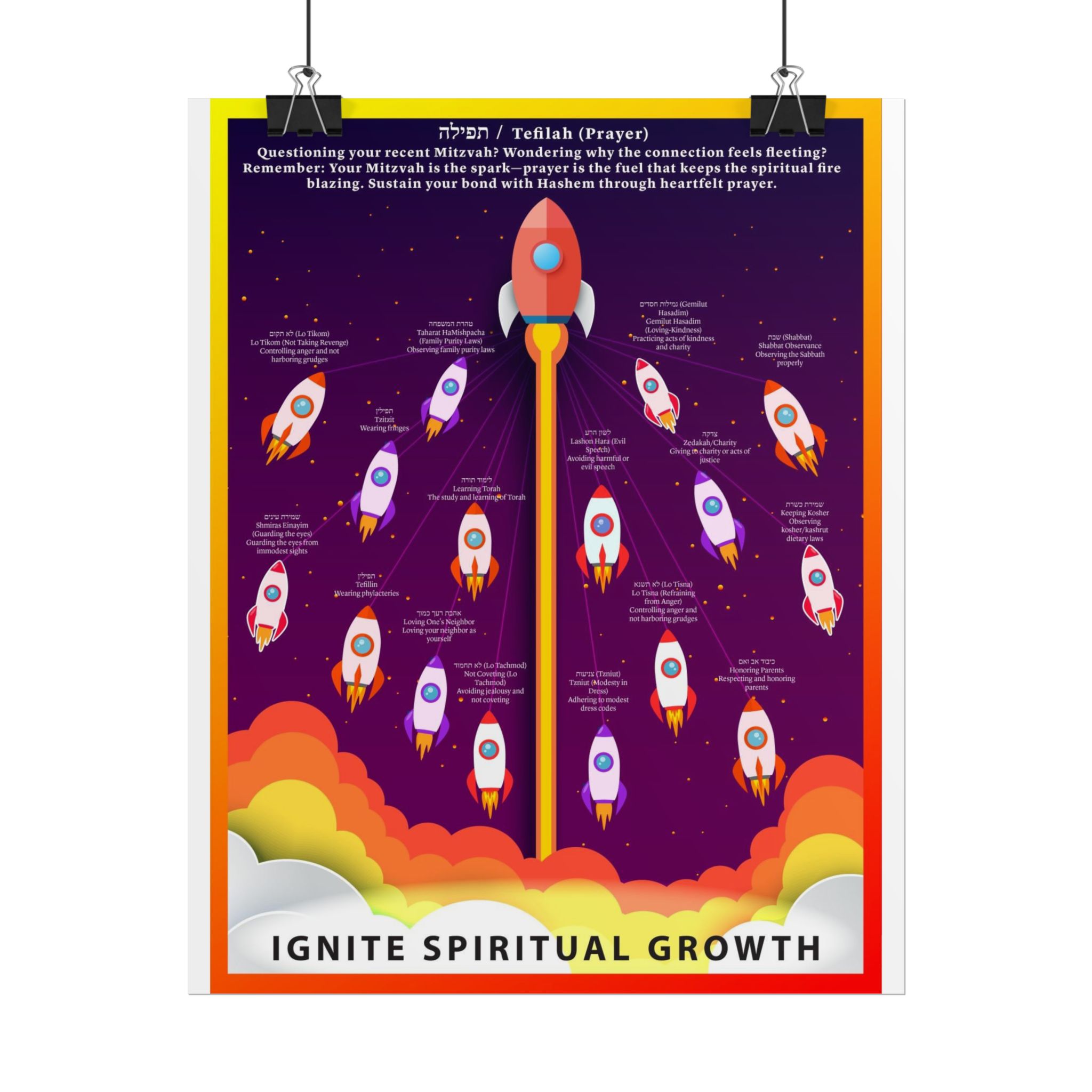 Space Rocket Poster — Colorful Kids’ Nursery Wall Art (Rolled Posters) - Image 12