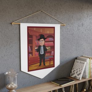 Personalized Cartoon Professor Pennant Banner — Custom Bitmoji Library Wall Decor