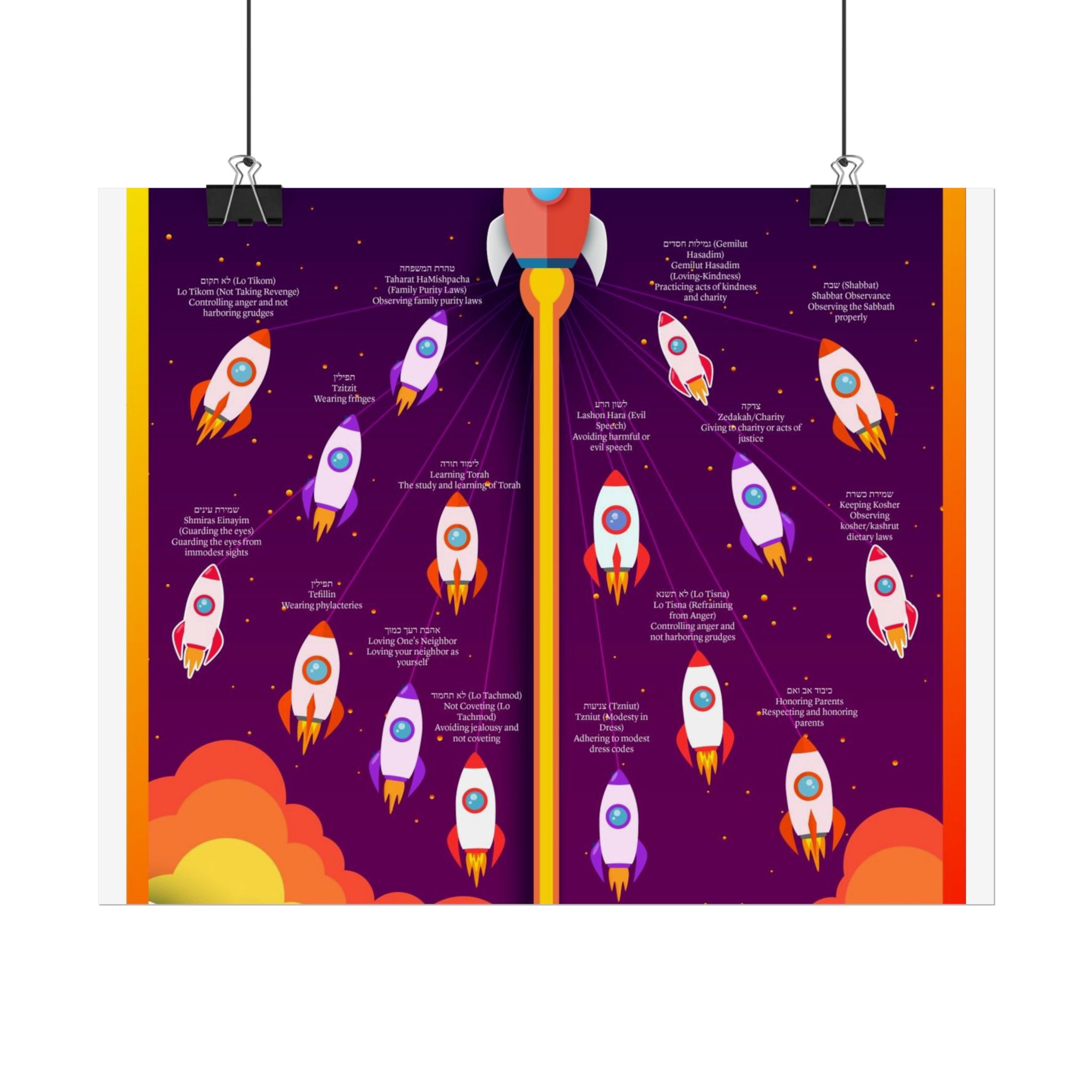 Space Rocket Poster — Colorful Kids’ Nursery Wall Art (Rolled Posters) - Image 22