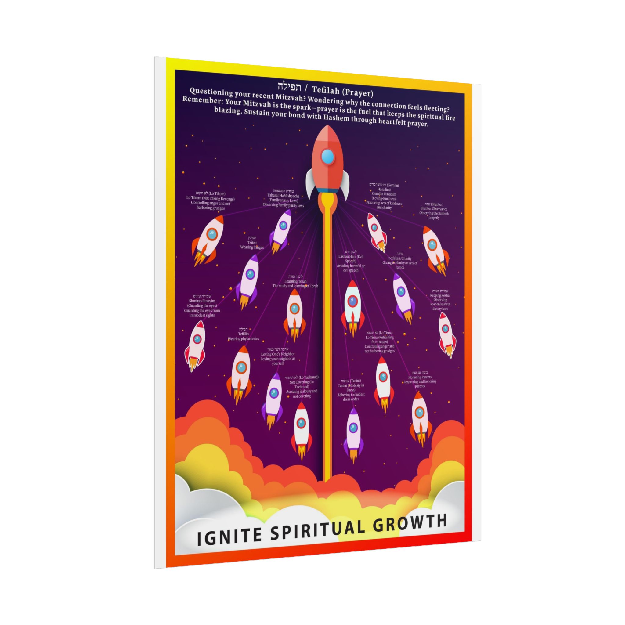 Space Rocket Poster — Colorful Kids’ Nursery Wall Art (Rolled Posters) - Image 13