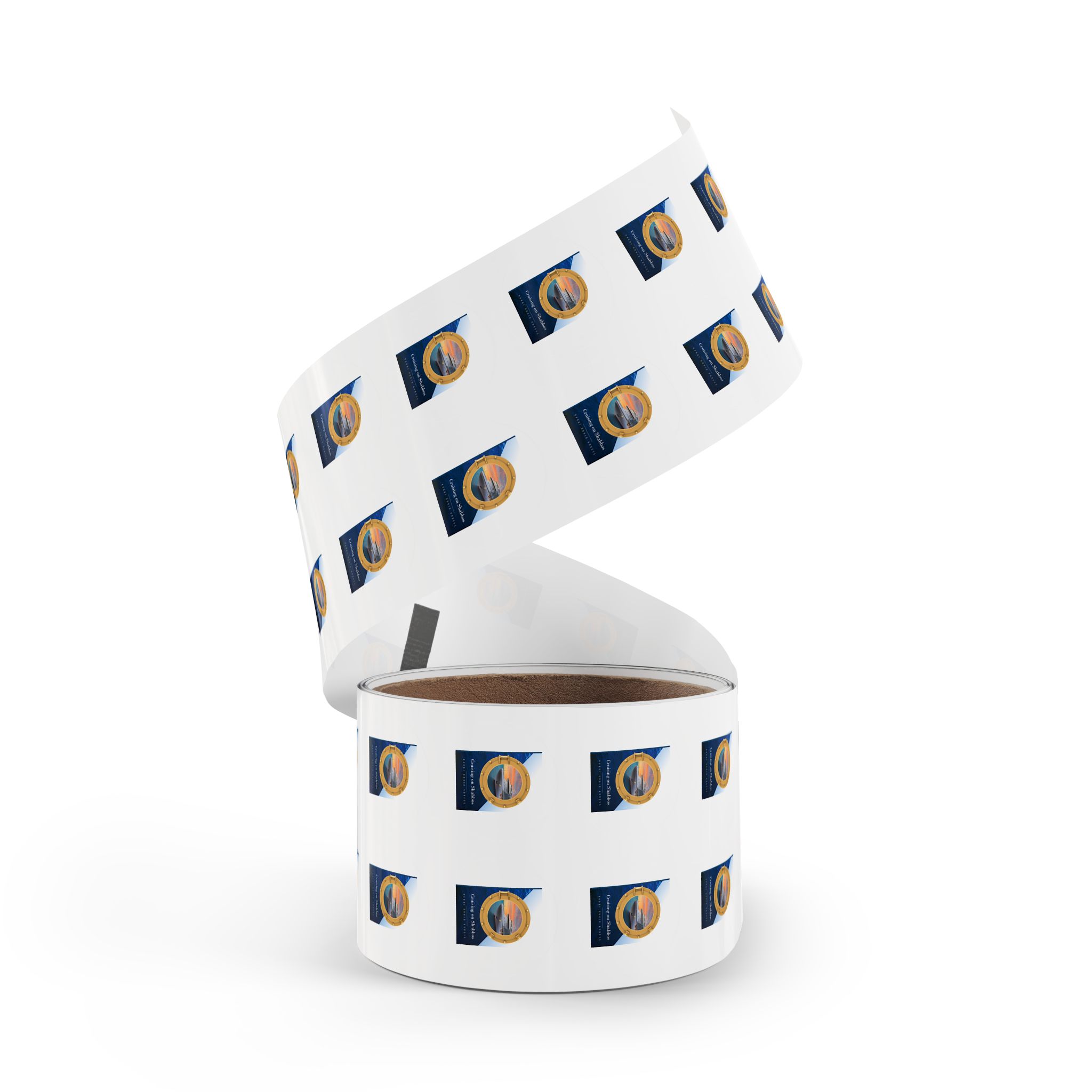 Nautical Porthole Round Sticker Roll — Cruise Logo Label Stickers - Image 7