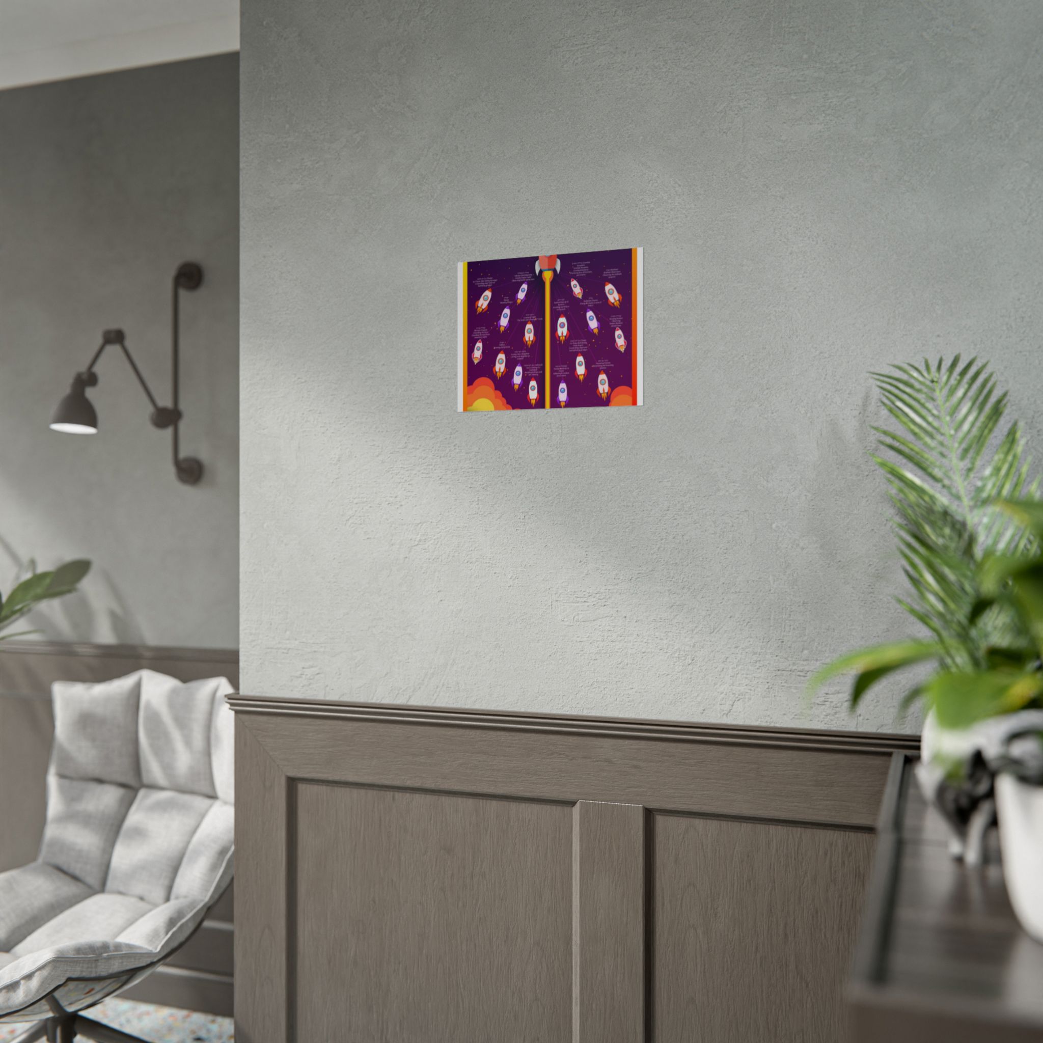 Space Rocket Poster — Colorful Kids’ Nursery Wall Art (Rolled Posters) - Image 30